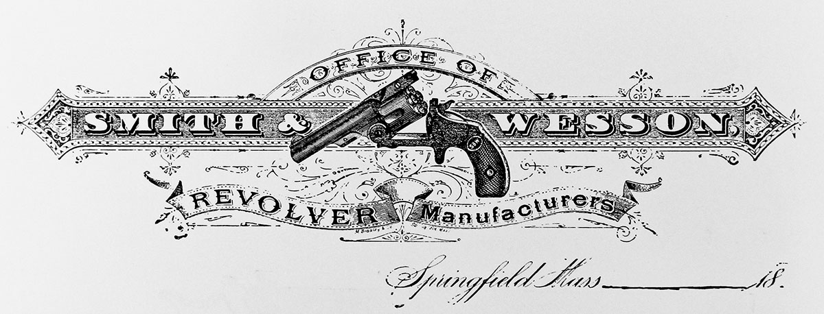 The .38 caliber “Baby Russian” was featured on the S&W letterhead in 1876.